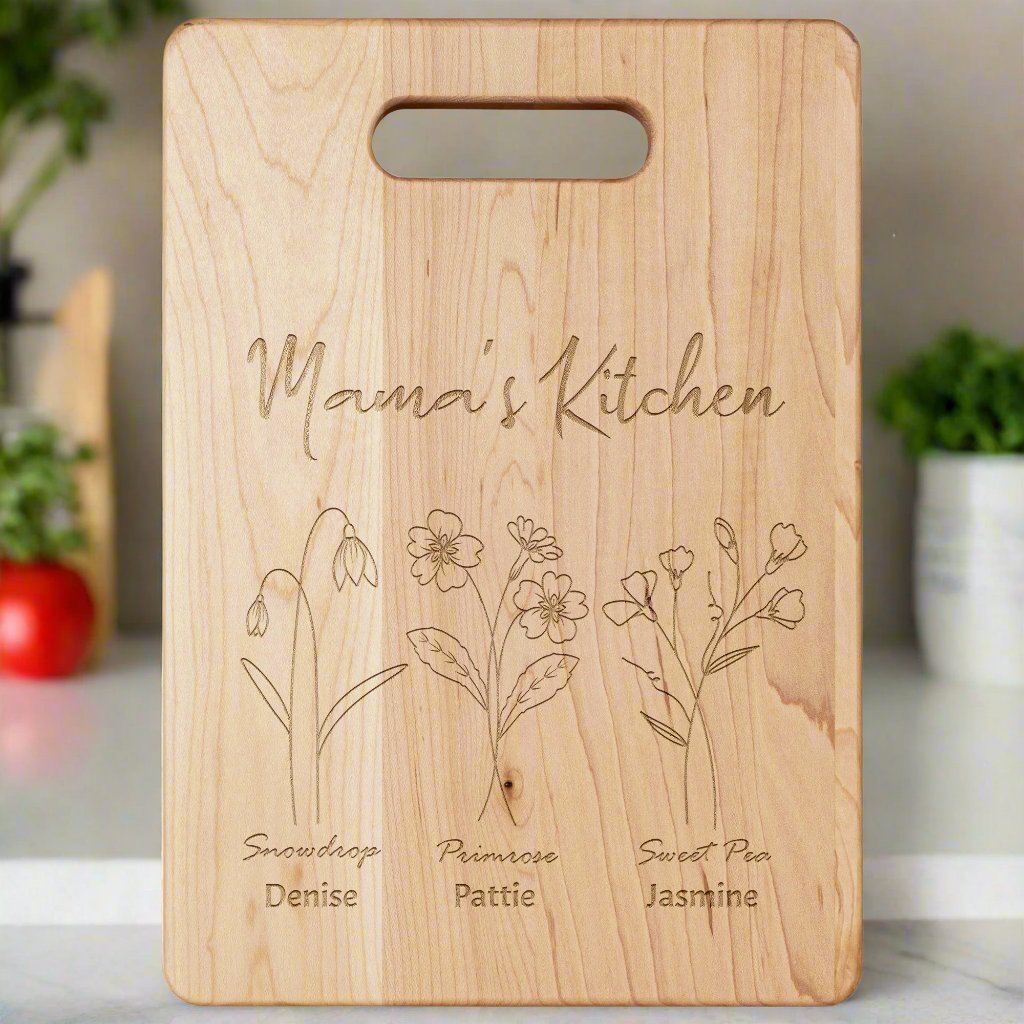 Mama's Kitchen Personalized Maple Cutting Board Charcuterie Board