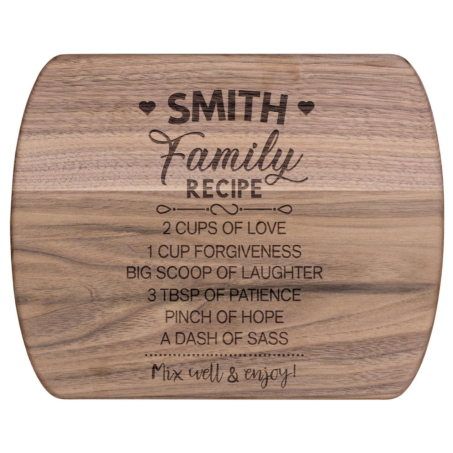 Personalized Charcuterie Cutting Board | Family Recipe Design