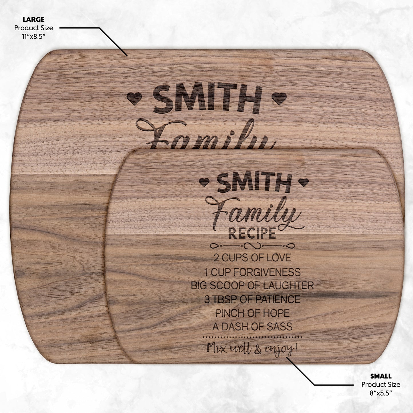 Personalized Charcuterie Cutting Board | Family Recipe Design