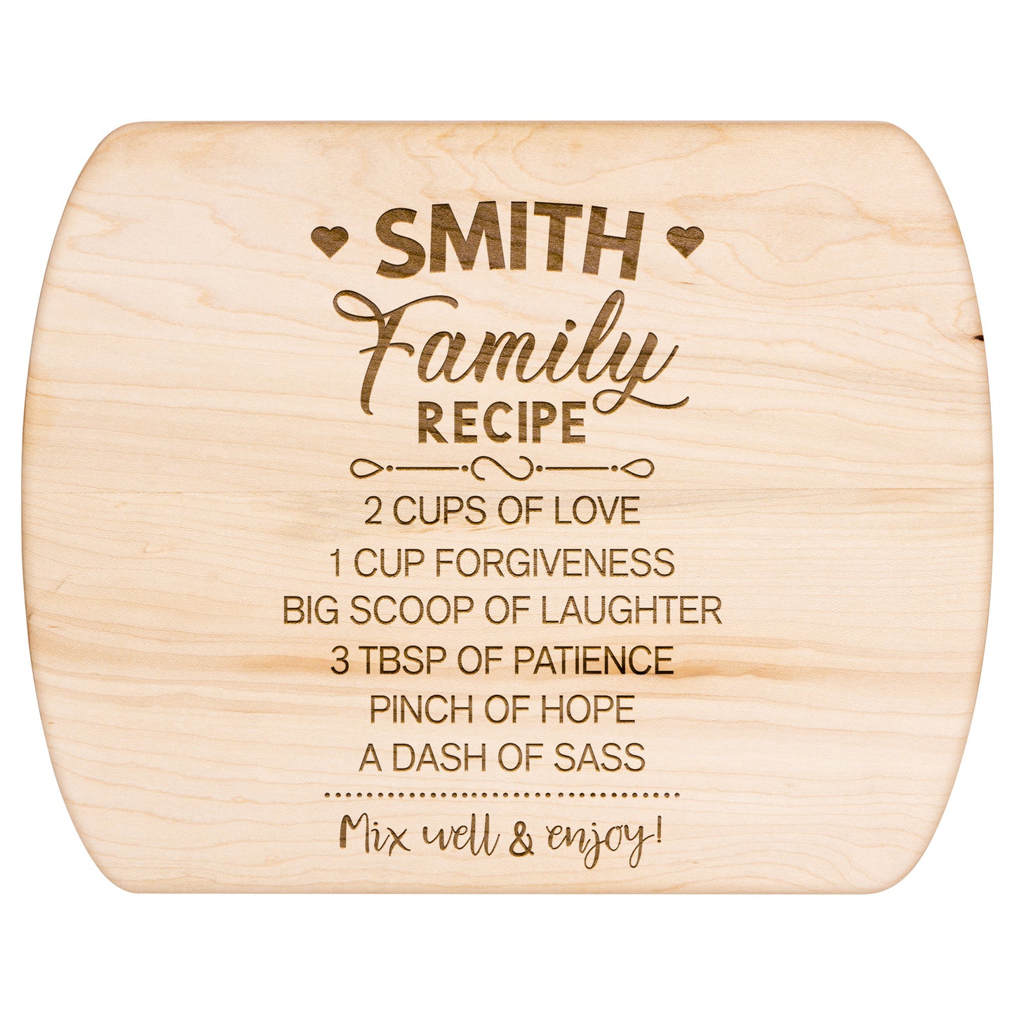 Personalized Charcuterie Cutting Board | Family Recipe Design