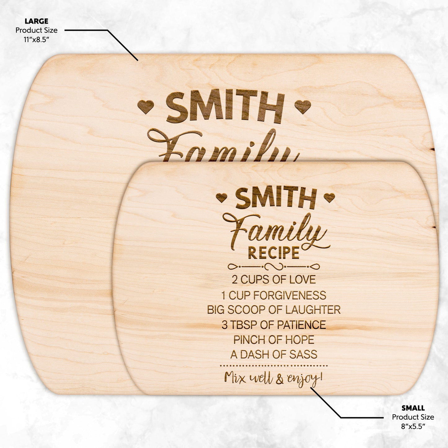 Personalized Charcuterie Cutting Board | Family Recipe Design