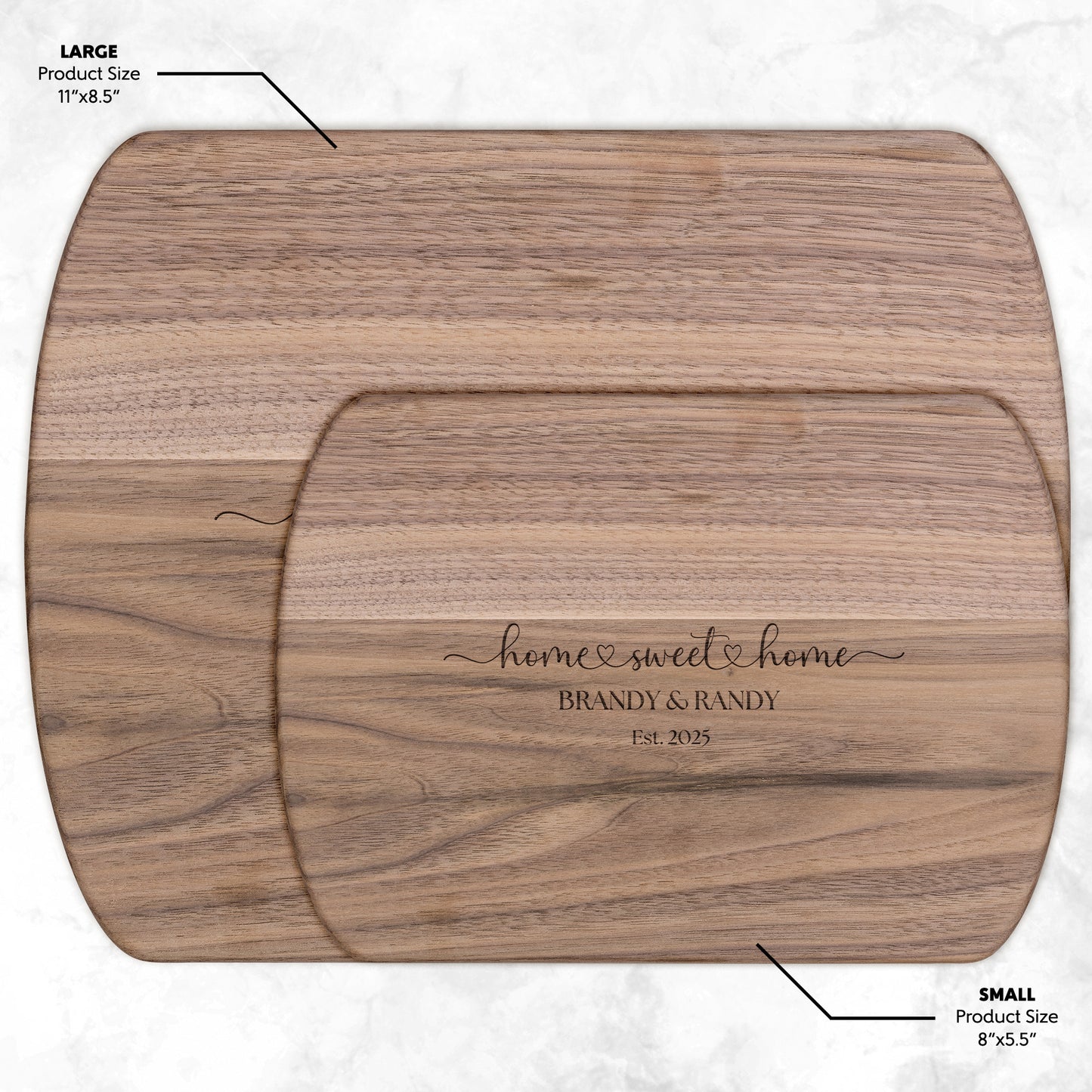 Personalized Cutting Board Wedding Gift | Bamboo Charcuterie Board | Unique Christmas Gift | Bridal Shower & Engraved Engagement Present | Housewarming & Kitchen Gift for Mothers