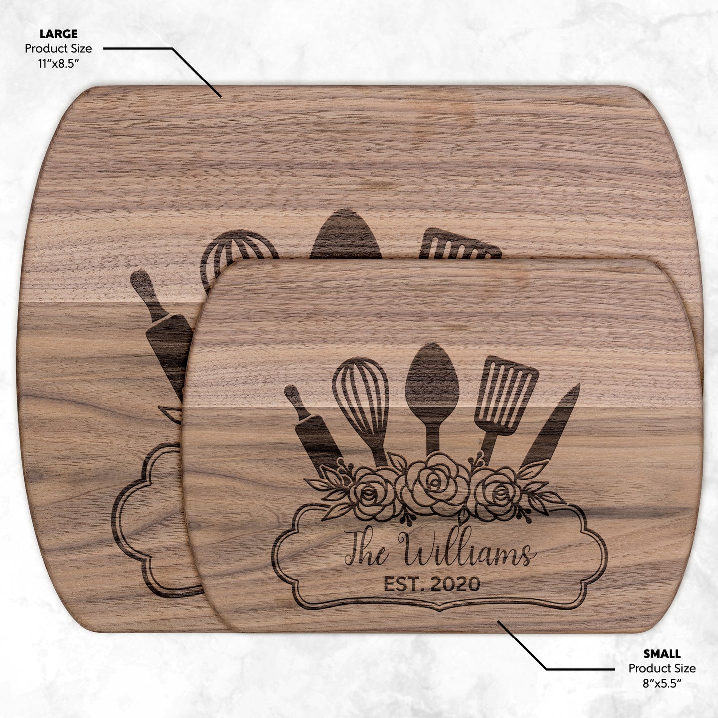 Personalized Cutting Board | Engraved Charcuterie Board | Unique Christmas, Bridal Shower, Housewarming Gift