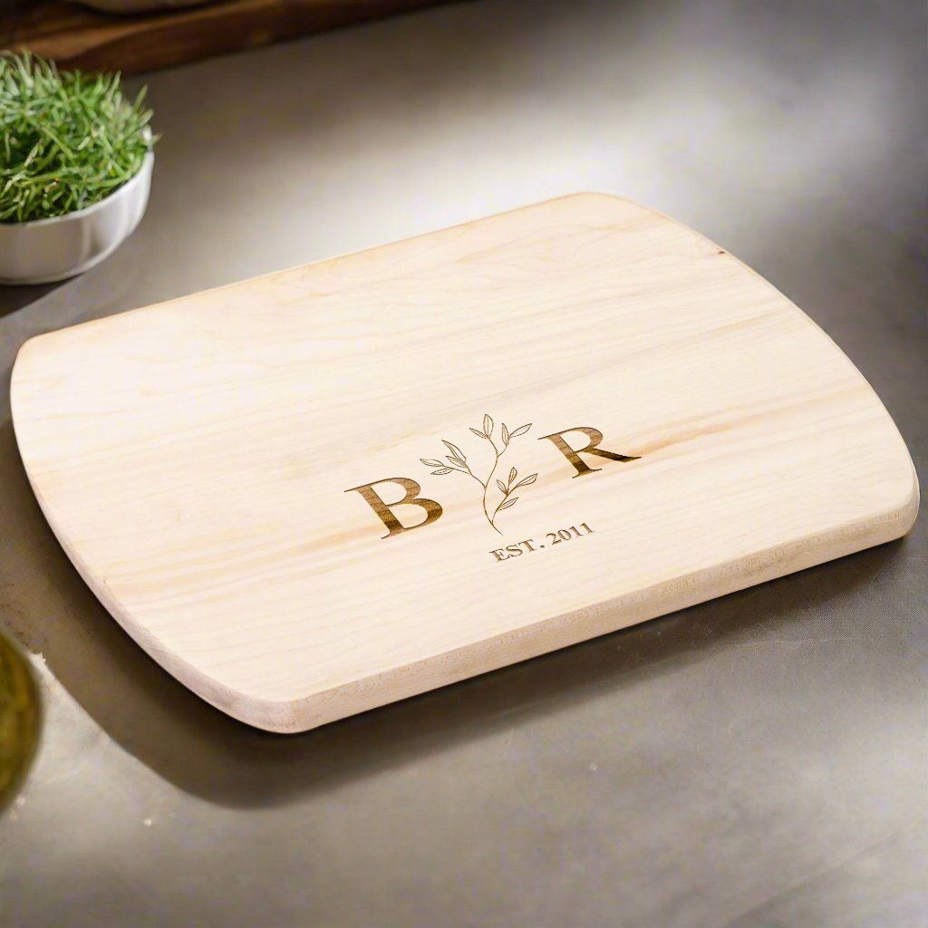 Personalized Cutting Board Wedding Gift | Hardwood Charcuterie Board | Unique Christmas Gift | Bridal Shower & Engraved Engagement Present | Housewarming & Kitchen Gift for Mothers