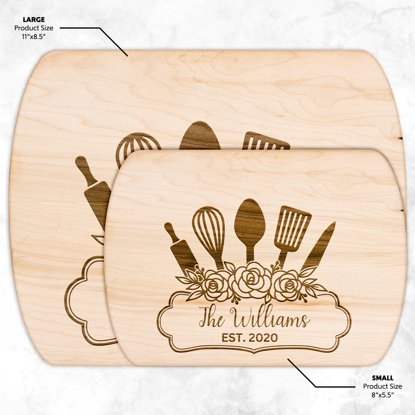 Personalized Cutting Board | Engraved Charcuterie Board | Unique Christmas, Bridal Shower, Housewarming Gift