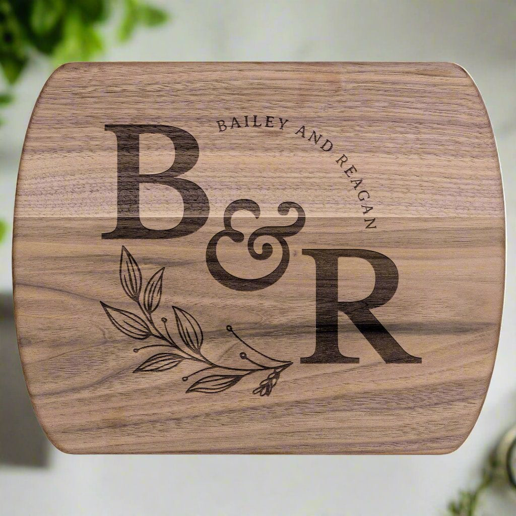 Personalized Wedding Monogram Cutting Board
