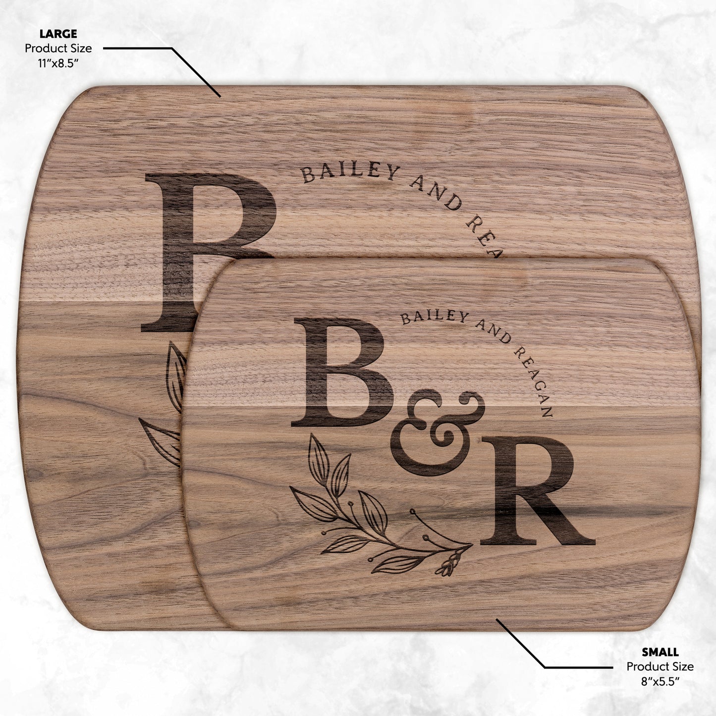 Personalized Wedding Monogram Cutting Board