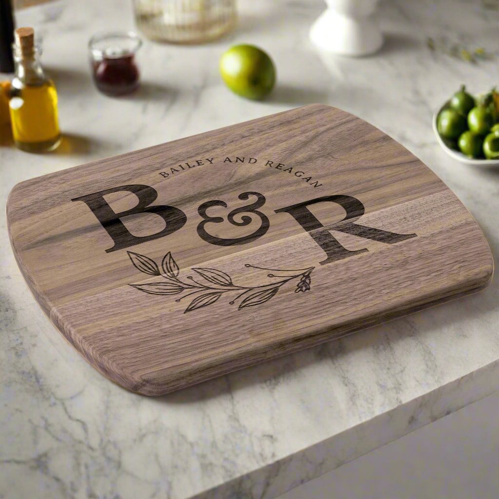 Personalized Wedding Monogram Cutting Board