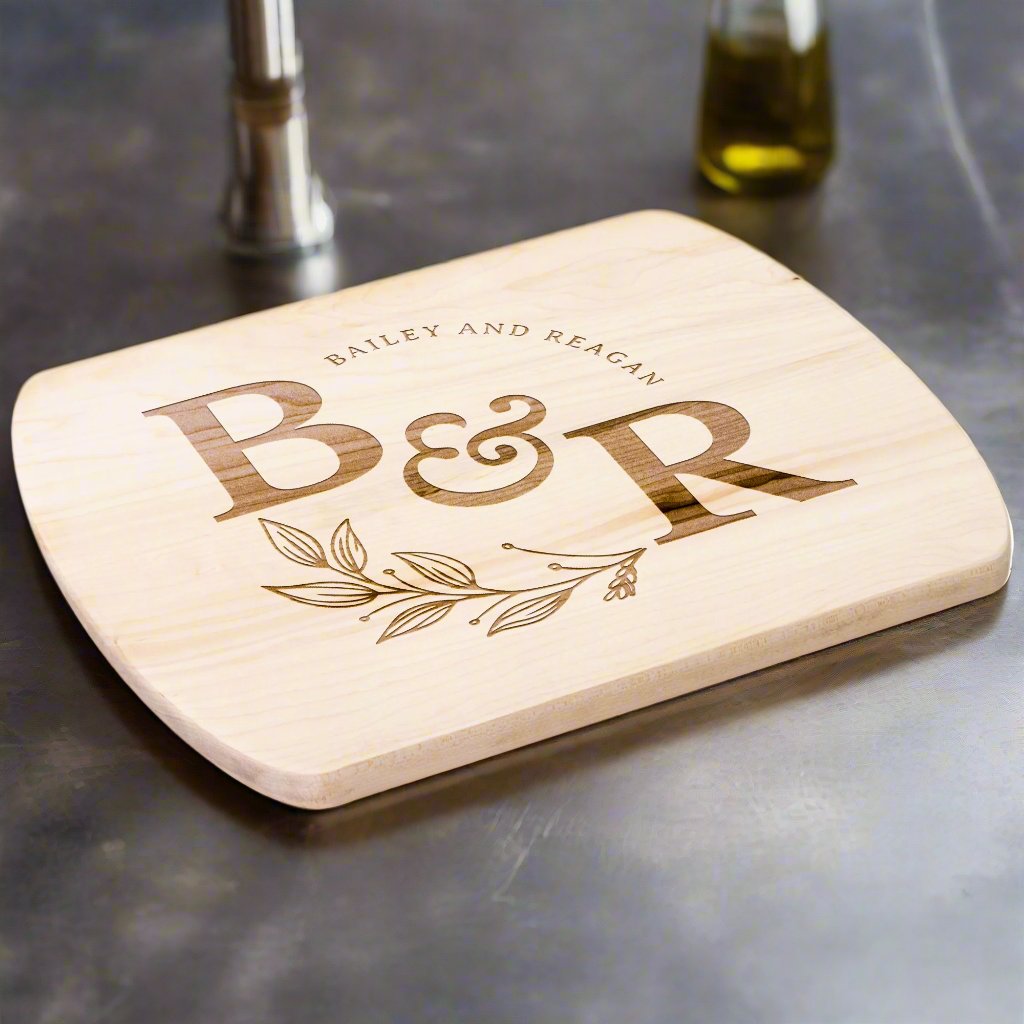 Personalized Wedding Monogram Cutting Board