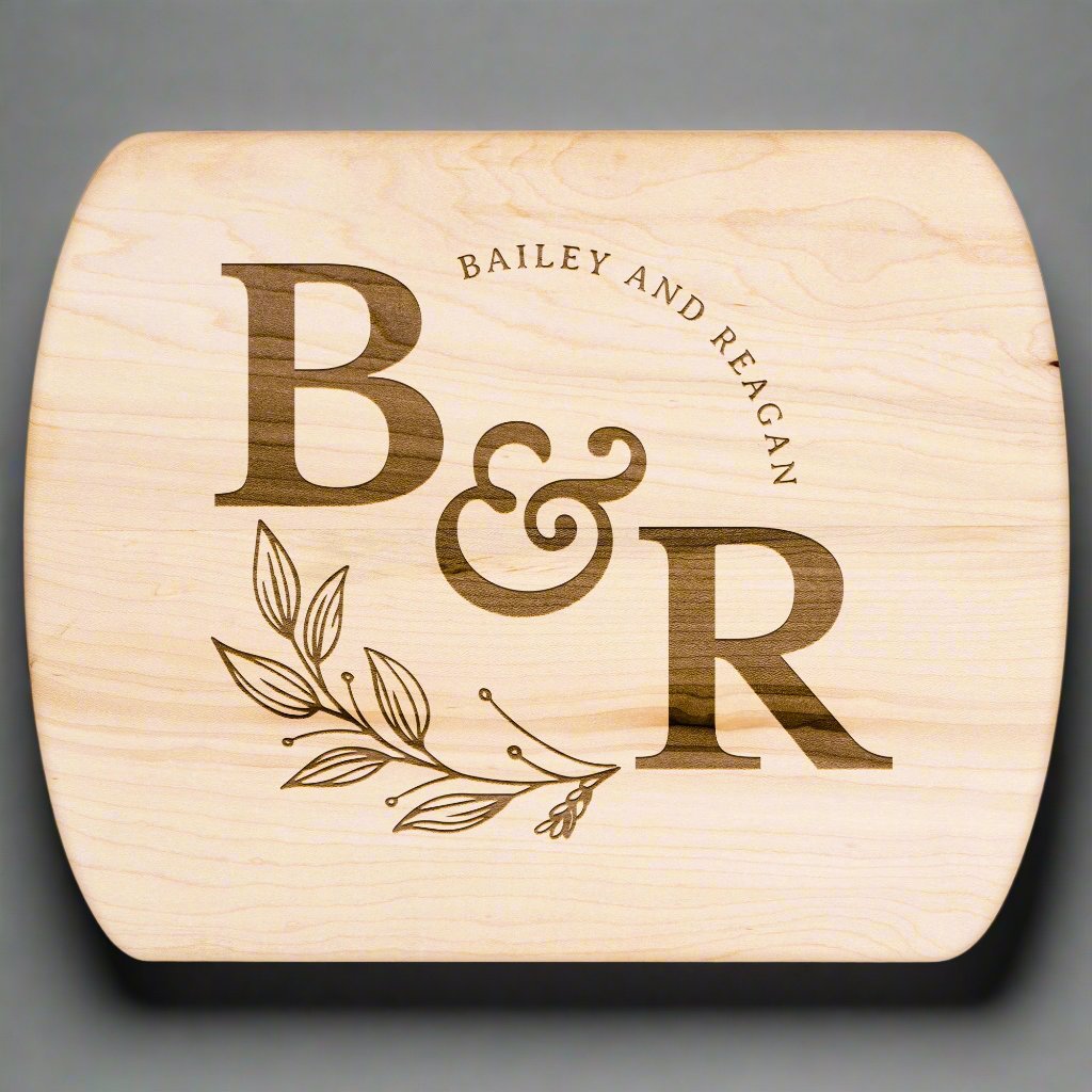 Personalized Wedding Monogram Cutting Board