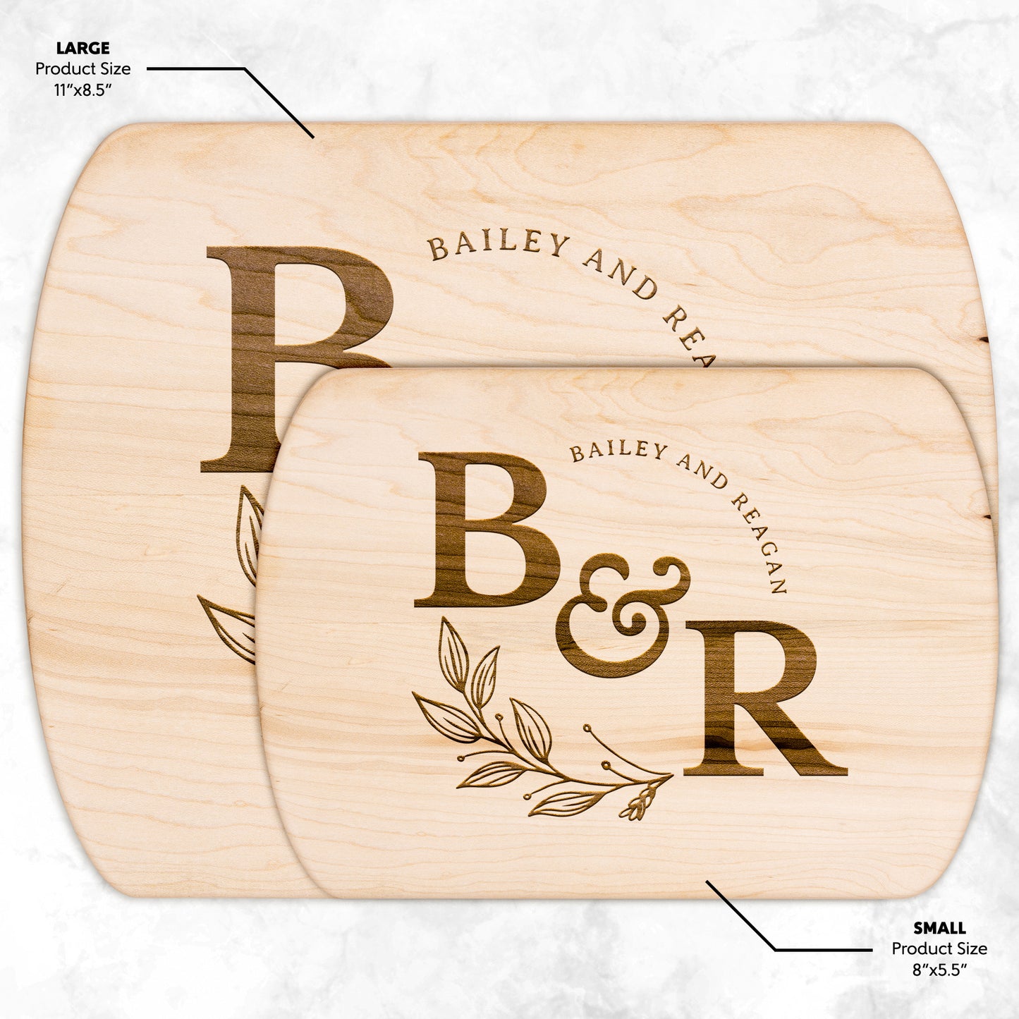Personalized Wedding Monogram Cutting Board