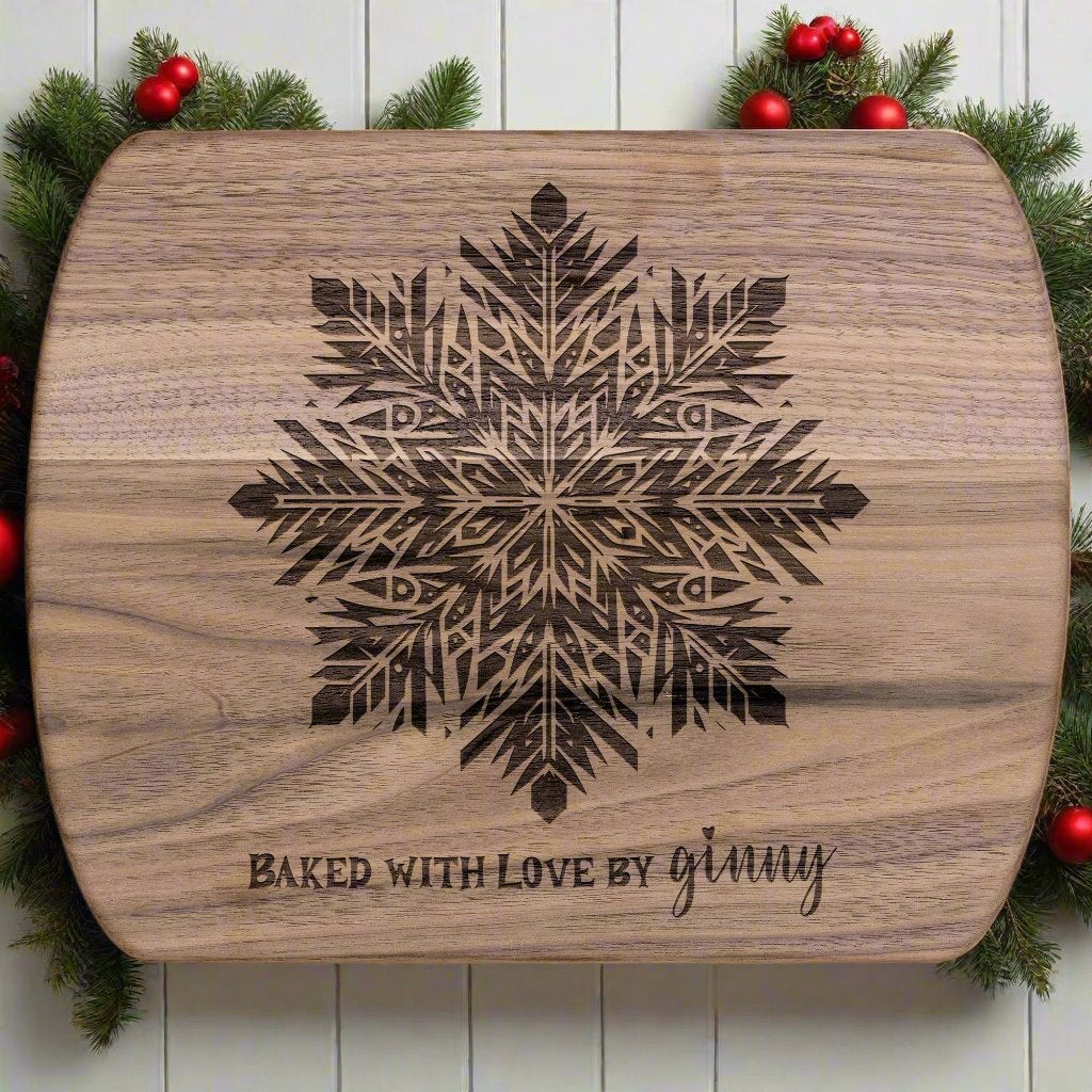 Snowflake Personalized Charcuterie Cutting Board
