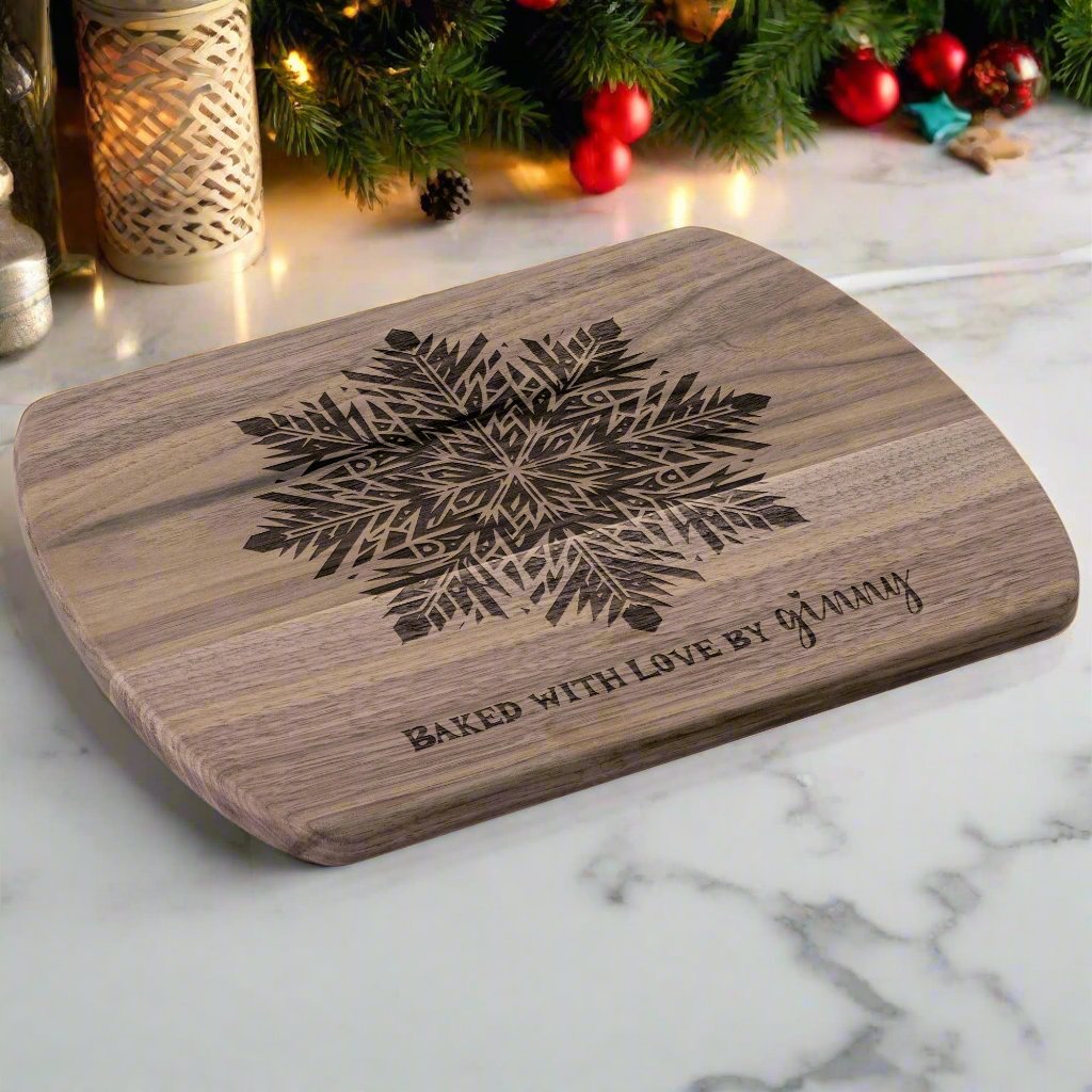 Snowflake Personalized Charcuterie Cutting Board