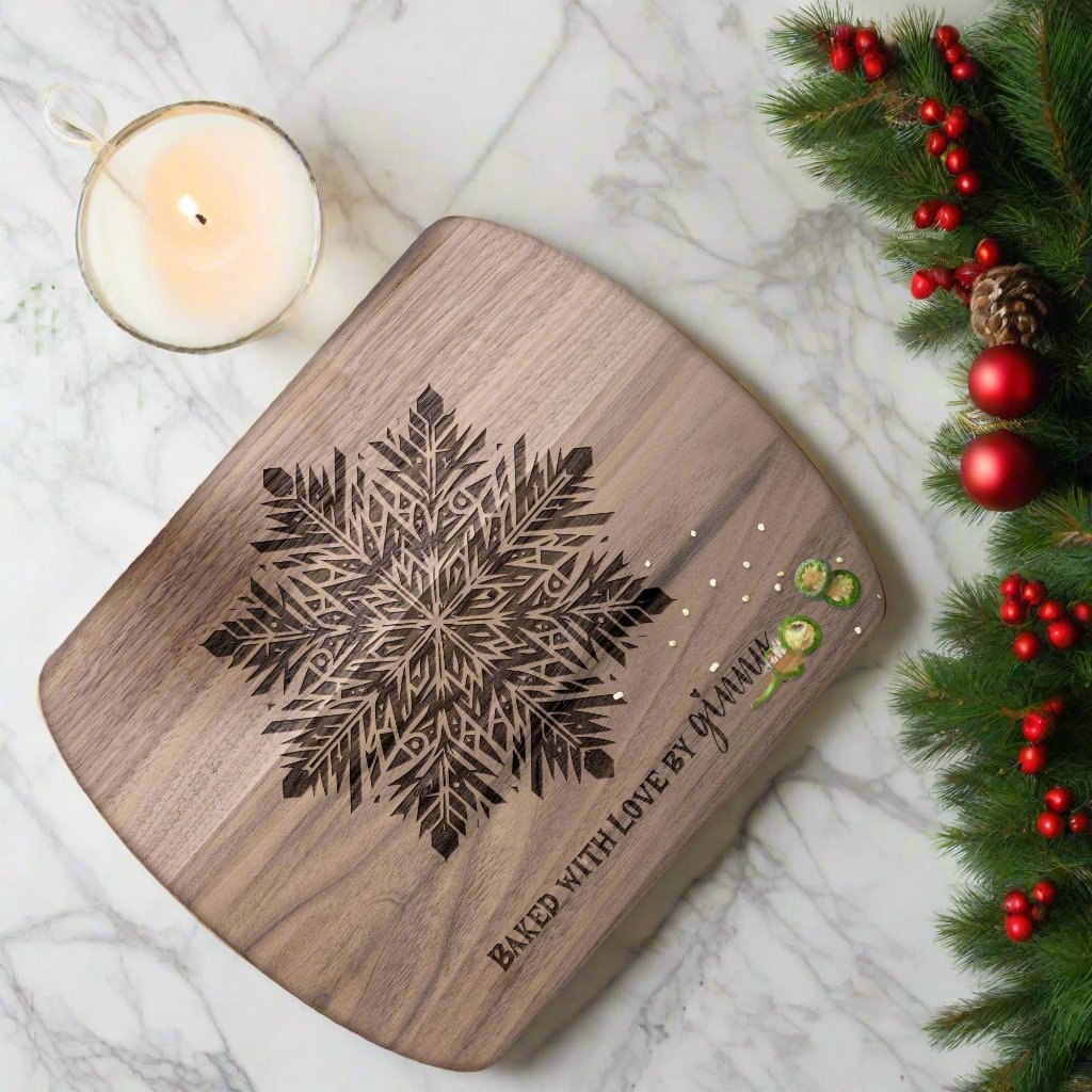 Snowflake Personalized Charcuterie Cutting Board