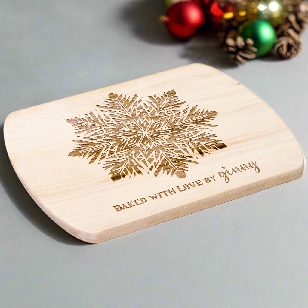 Snowflake Personalized Charcuterie Cutting Board