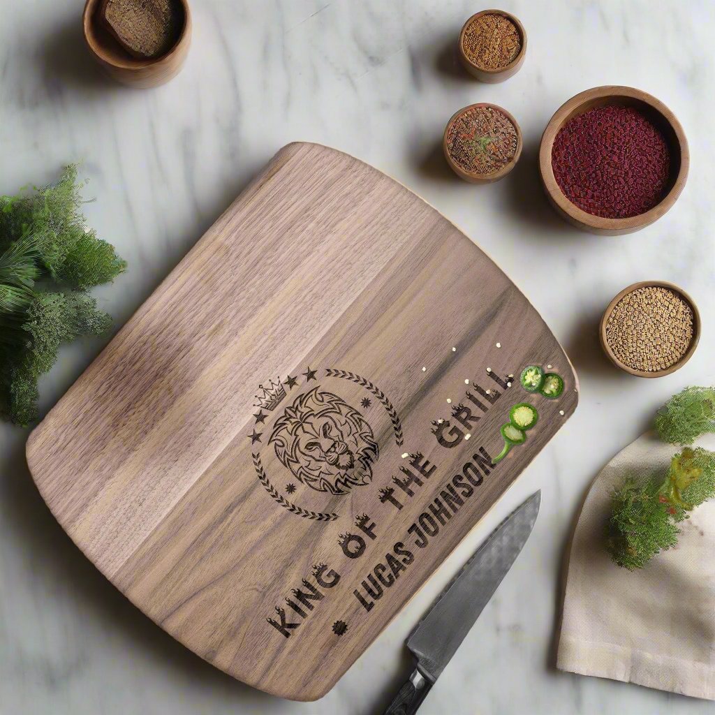 King of the Grill Charcuterie Cutting Board for Dad
