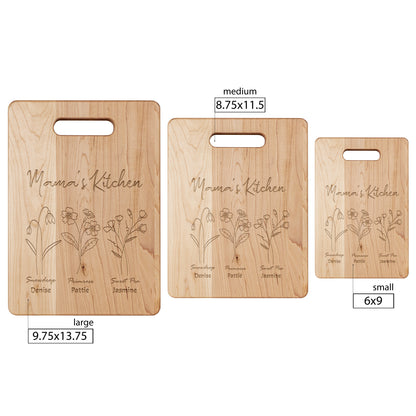 Mama's Kitchen Personalized Maple Cutting Board Charcuterie Board