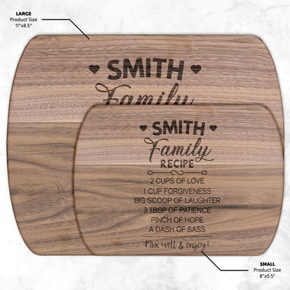 Personalized Charcuterie Cutting Board | Family Recipe Design
