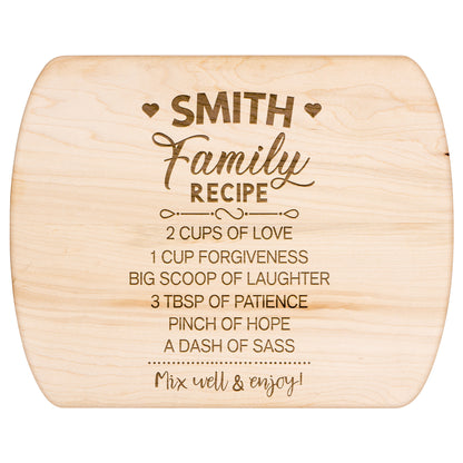 Personalized Charcuterie Cutting Board | Family Recipe Design