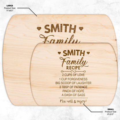 Personalized Charcuterie Cutting Board | Family Recipe Design