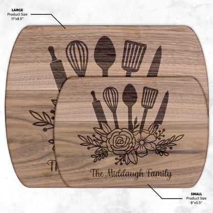 Floral Personalized Cutting Board