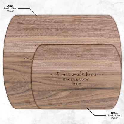 Personalized Cutting Board Wedding Gift | Bamboo Charcuterie Board | Unique Christmas Gift | Bridal Shower & Engraved Engagement Present | Housewarming & Kitchen Gift for Mothers