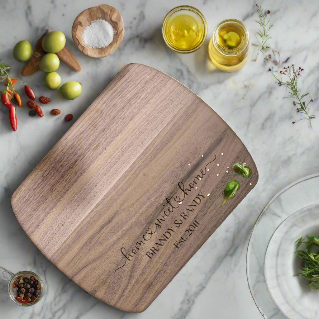 Personalized Cutting Board | Engraved Charcuterie Board | Unique Christmas, Bridal Shower, Housewarming & Kitchen Gift for Moms