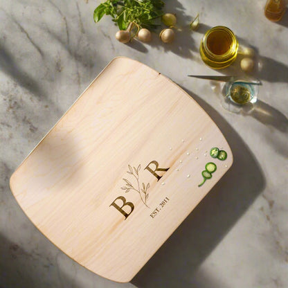 Personalized Cutting Board Wedding Gift | Hardwood Charcuterie Board | Unique Christmas Gift | Bridal Shower & Engraved Engagement Present | Housewarming & Kitchen Gift for Mothers