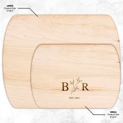 Personalized Cutting Board Wedding Gift | Hardwood Charcuterie Board | Unique Christmas Gift | Bridal Shower & Engraved Engagement Present | Housewarming & Kitchen Gift for Mothers
