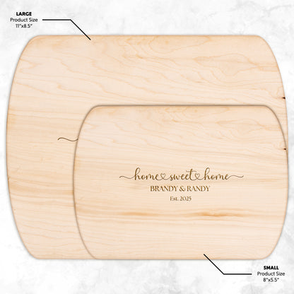 Personalized Cutting Board Wedding Gift | Bamboo Charcuterie Board | Unique Christmas Gift | Bridal Shower & Engraved Engagement Present | Housewarming & Kitchen Gift for Mothers