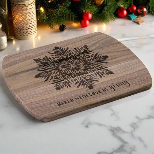 Snowflake Personalized Charcuterie Cutting Board