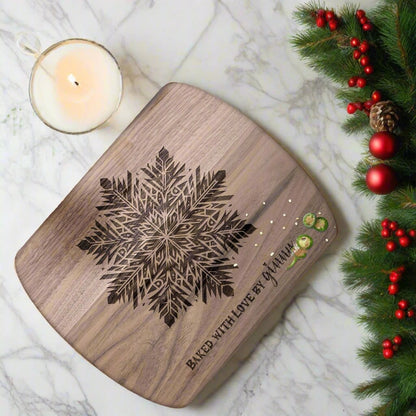 Snowflake Personalized Charcuterie Cutting Board