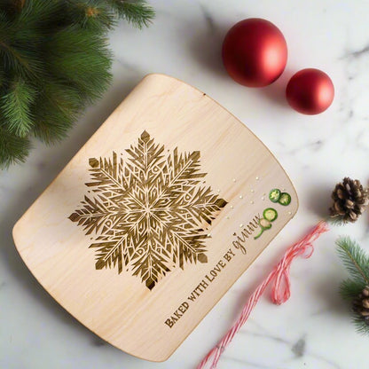 Snowflake Personalized Charcuterie Cutting Board