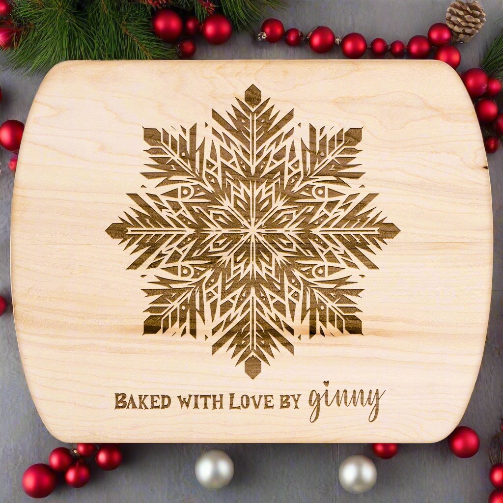 Snowflake Personalized Charcuterie Cutting Board